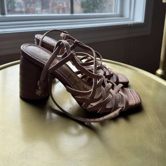 Sam Edelman Pink Strappy Heels - Picture 2 of 8